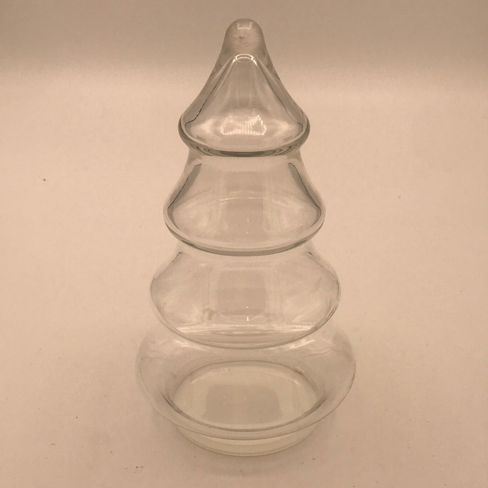 VTG Libbey Glass Apothecary Tree Jar w/ Plastic Lid on Bottom